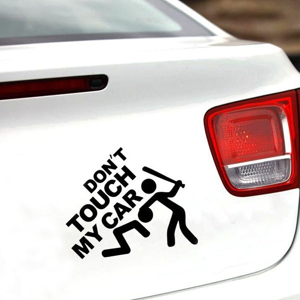 2018 NEW 1PCS 14*12cm Safety Warning Vinyl Car stickers" DO NOT TOUCH MY CAR " Car Styling car Motorcycles Decal Styling Accessories