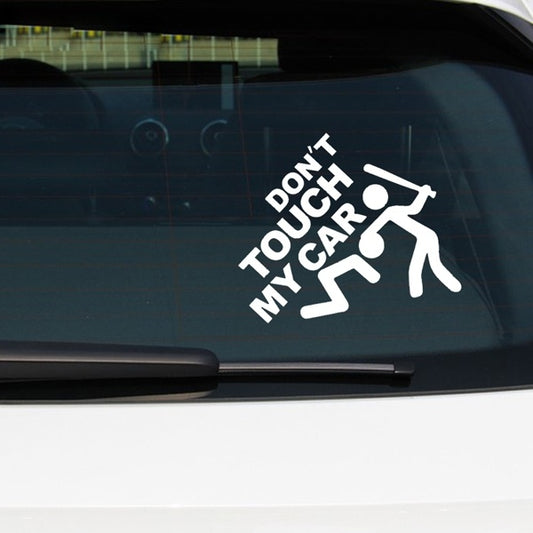 2018 NEW 1PCS 14*12cm Safety Warning Vinyl Car stickers" DO NOT TOUCH MY CAR " Car Styling car Motorcycles Decal Styling Accessories
