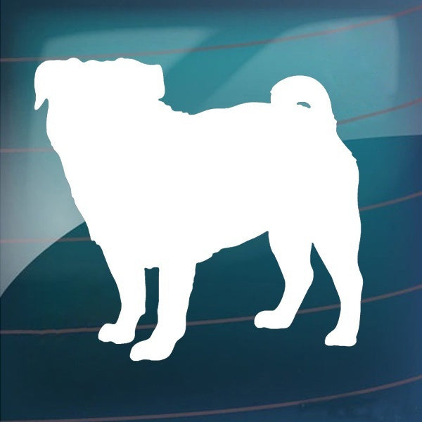 Hot 1PCS 18.5*20CM Pug Cute Pet Dog Motorcycle Car Vinyl Decorative Stickers Window Glass Decals