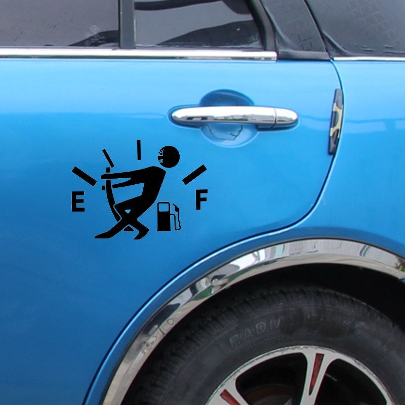 Fashion 1PCS 14.5*20CM High Gas Consumption Decal Fuel Gage Empty Stickers Funny Vinyl JDM Car Stickers Car Styling
