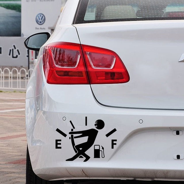 Fashion 1PCS 14.5*20CM High Gas Consumption Decal Fuel Gage Empty Stickers Funny Vinyl JDM Car Stickers Car Styling