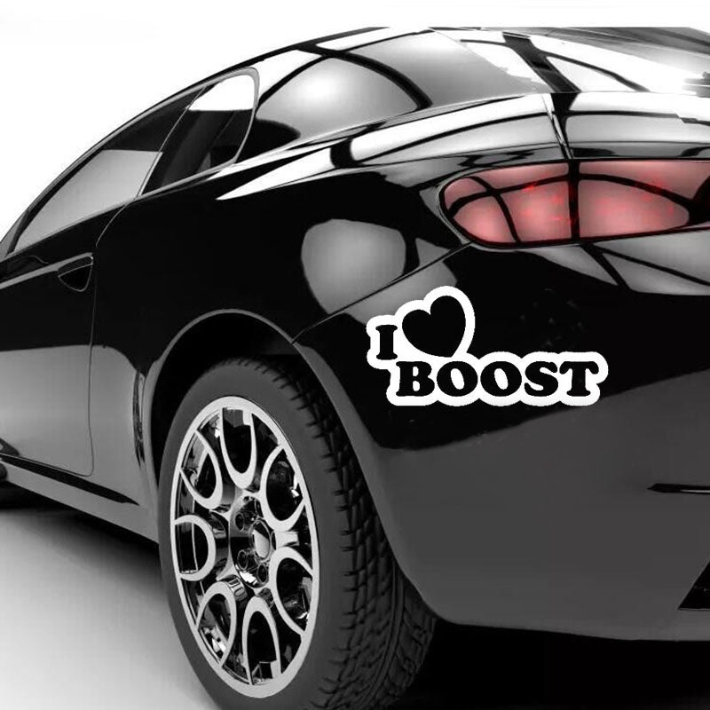 New Brand 1PCS 9.3*20CM Vinyl PVC I love Boost Funny Car Sticker Decal