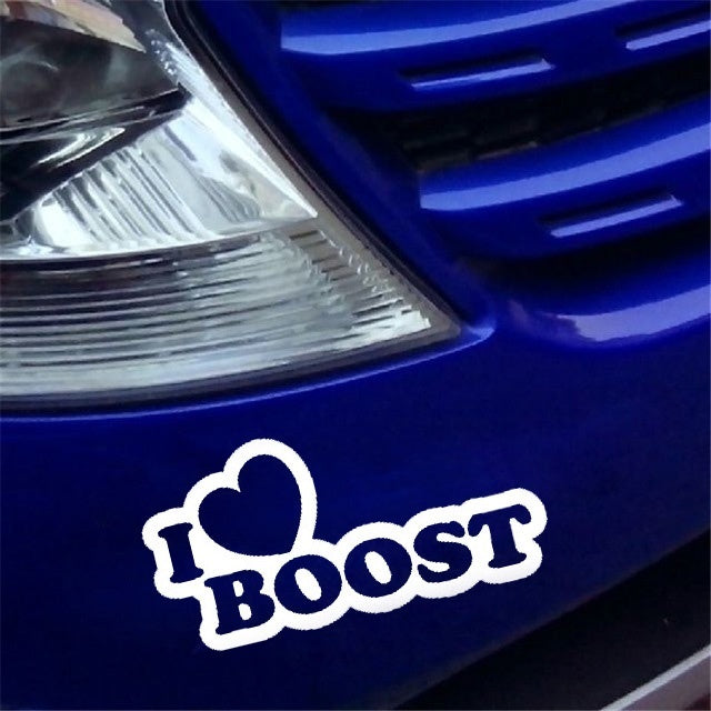 New Brand 1PCS 9.3*20CM Vinyl PVC I love Boost Funny Car Sticker Decal