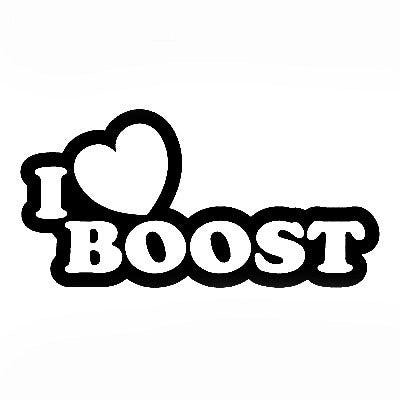 New Brand 1PCS 9.3*20CM Vinyl PVC I love Boost Funny Car Sticker Decal