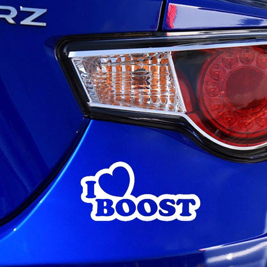 New Brand 1PCS 9.3*20CM Vinyl PVC I love Boost Funny Car Sticker Decal