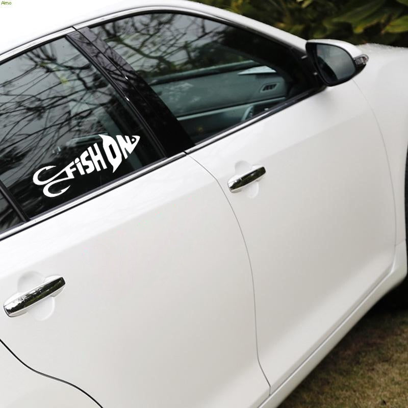 2018 NEW 1PCS 8.27*20CM Fish On Fihsing Fish Hook Car Styling Decor Car Sticker Vinyl Decal for Car Truck Window