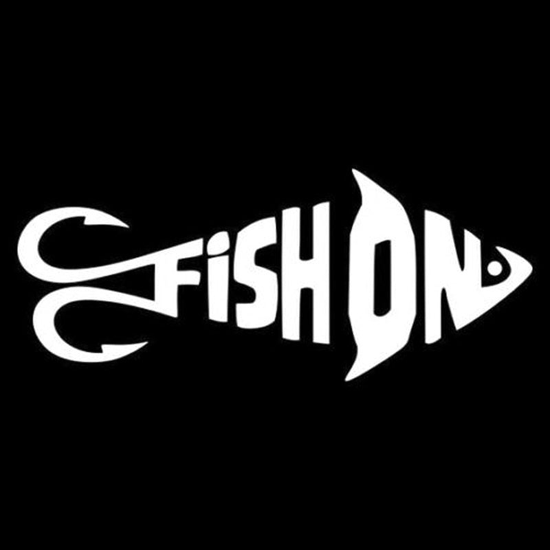 2018 NEW 1PCS 8.27*20CM Fish On Fihsing Fish Hook Car Styling Decor Car Sticker Vinyl Decal for Car Truck Window