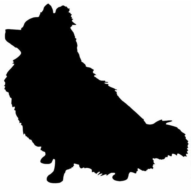 New Hot 1PCS 19.8*20CM Pomeranian Dog Cute Animal Car Sticker  Window Bumper Decorative Decals