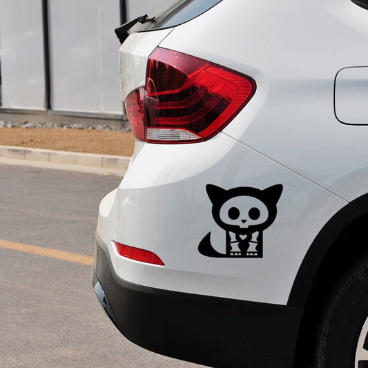 High-quality 1PCS 15*15CM Cute Cartoon Cat Funny Vinyl PVC Car Bumper Window Door Sticker Decal