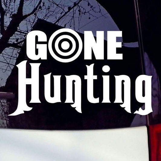 Fashion 1PCS 15.3*9.2CM Gone Hunting Decal Funny Personality Car Sticker For Truck Waterproof Vinyl Decal Sticker
