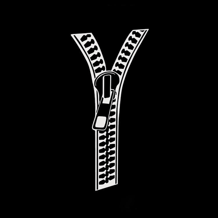 2018 NEW 1PC 19*9cm Funny Creative Zipper Decals Car Sticker Wall Vinyl Window Body Decal Sticker Personality Car Styling