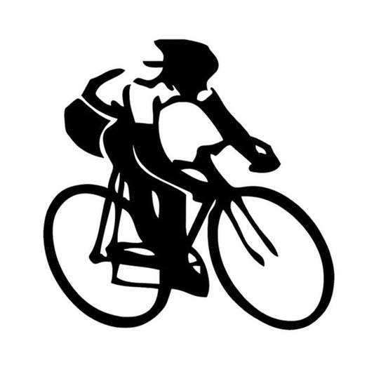 Fashion 1pcs 13.5*13.5CM Bicycle Cycling Sports Athletes Vinyl Decorative Car Stickers Decal