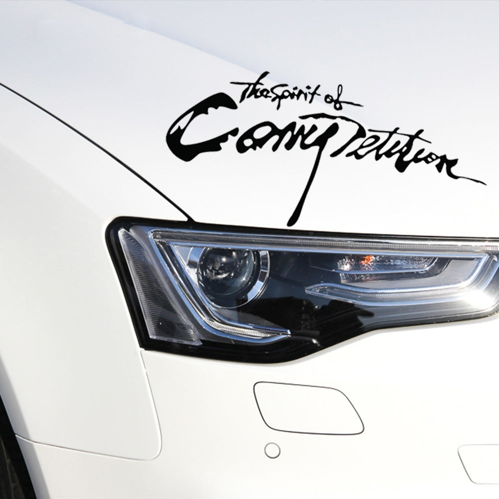 1PCS 28*13cm Car Styling Sticker The Spirition of Competition Car Stickers Vinyl Decal Waterproof Car Accessories