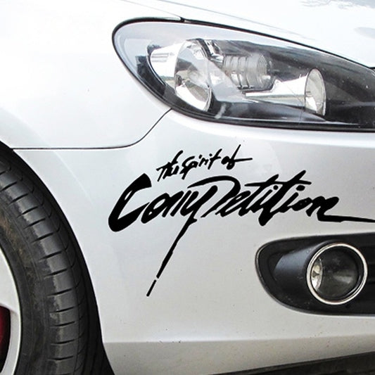 1PCS 28*13cm Car Styling Sticker The Spirition of Competition Car Stickers Vinyl Decal Waterproof Car Accessories