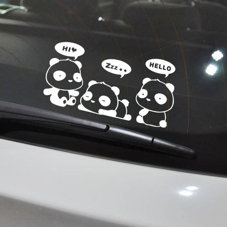 High-quality 1PCS 21*11CM Chinese Panda Bear Car Stickers for Truck Decor Car Door Body and Motorcycle Accessories Animals Vinyl Decals