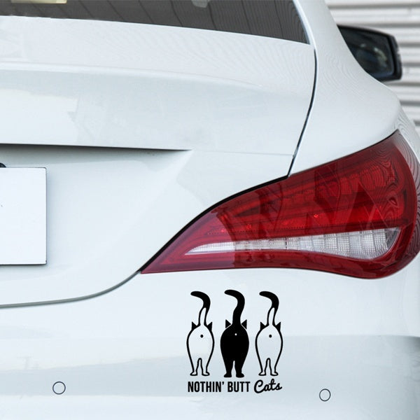 New Fashion 1PC 11.5*12.5cm Car Styling Stickers Nothing Butt Cats Animals Car Stickers Vinyl Decal Personality Waterproof Accessories