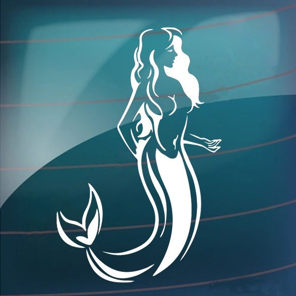 Hot 1PCS 13*20CM Mermaid Tribal Fantasy Ocean Girl Fish Car Window Vinyl Decal Stickers