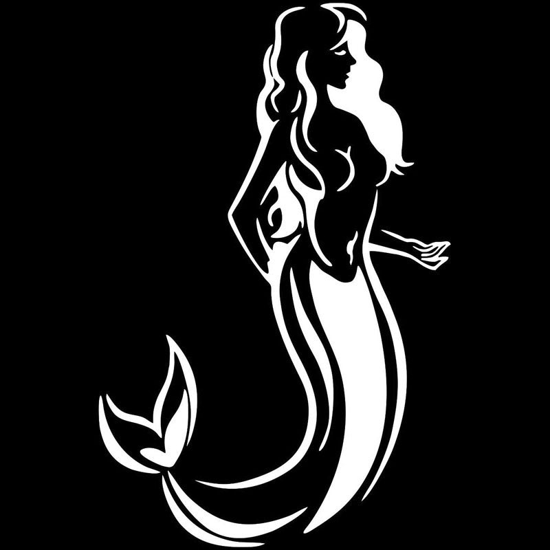 Hot 1PCS 13*20CM Mermaid Tribal Fantasy Ocean Girl Fish Car Window Vinyl Decal Stickers