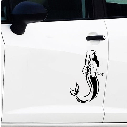 Hot 1PCS 13*20CM Mermaid Tribal Fantasy Ocean Girl Fish Car Window Vinyl Decal Stickers