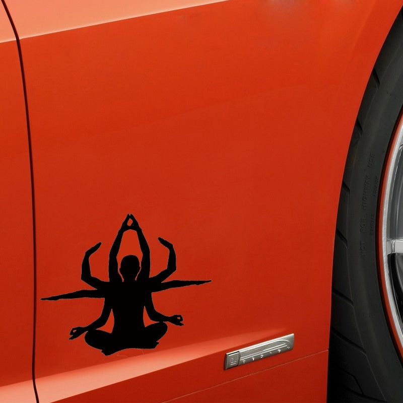 New Hot 1PCS 18cm*15.8cm Yoga Buddhism Meditation Decor Vinyl Car Truck Motorcycle Stickers Decals
