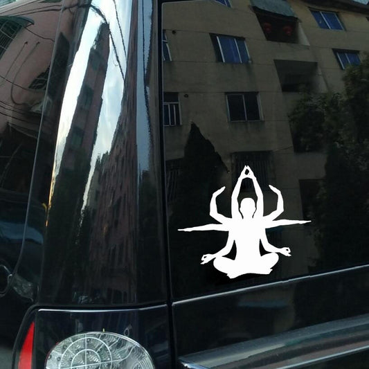 New Hot 1PCS 18cm*15.8cm Yoga Buddhism Meditation Decor Vinyl Car Truck Motorcycle Stickers Decals