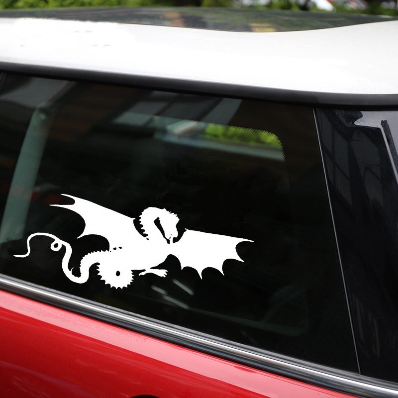 New Hot 1PCS 15.2*6.3CM Dragon Car Stickers Interesting  Car Styling Accessories Motorcycle Decals