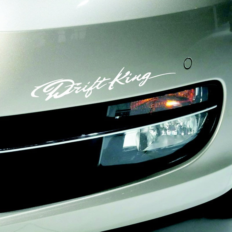 1PCS 28.2*5CM Drift King Cool Words Good Driving Skills Car Styling Motorcycle Car Stickers And Decals Exterior Accessories