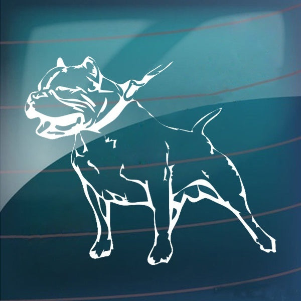 2018 NEW 1PCS 16.6*20CM American BulldogLovely Pet Dog Decoration Vinyl Rear Windshield Car Stickers Decal