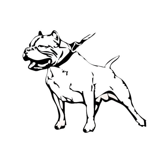 2018 NEW 1PCS 16.6*20CM American BulldogLovely Pet Dog Decoration Vinyl Rear Windshield Car Stickers Decal