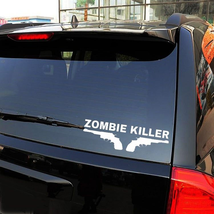 Hot 1PCS 20CM*6.2CM Zombie Killer Sticker Decal JDM Drift Hoon Car Ute Car Stickers Car Styling Accessories Black