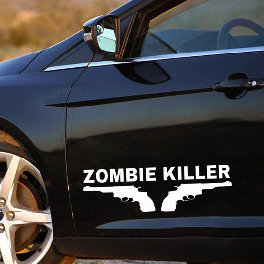 Hot 1PCS 20CM*6.2CM Zombie Killer Sticker Decal JDM Drift Hoon Car Ute Car Stickers Car Styling Accessories Black
