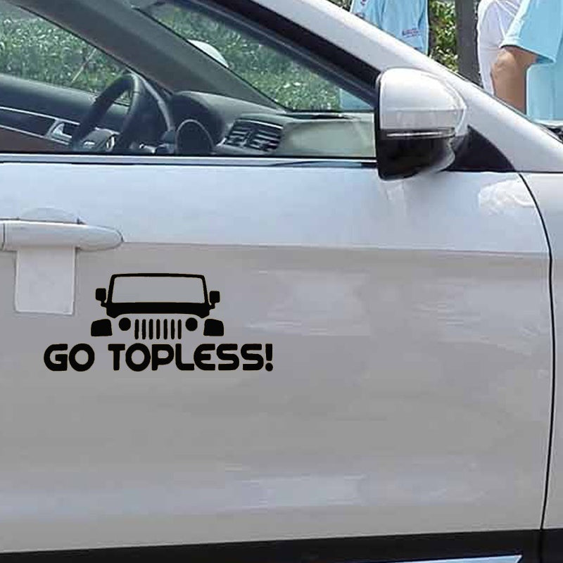 Fashion 1PCS Go Topless Cool Off-road Vehicle Styling Car Sticker for Truck Motorcycles Car Decor Vinyl Decal
