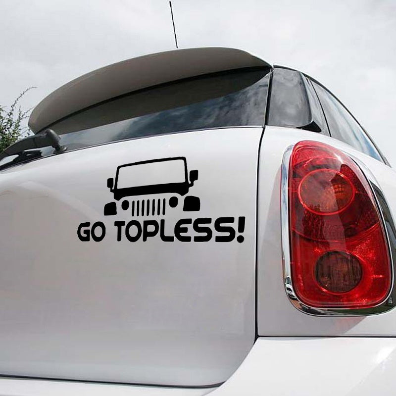 Fashion 1PCS Go Topless Cool Off-road Vehicle Styling Car Sticker for Truck Motorcycles Car Decor Vinyl Decal