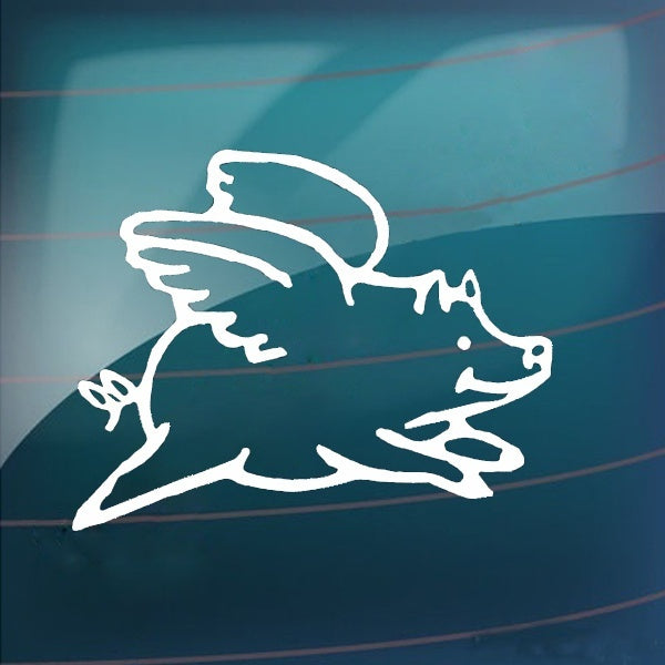 High-quality 1PCS 16.5*12.9CM Lovely Flying Pig Funny Vinyl Car Styling JDM Car Stickers And Decal