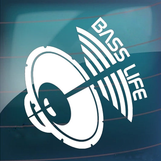 New Hot 1PCS 18.88*20CM Bass Life Car Decal Window Sticker Subwoofer For Cars Creative Sticker Decoration Car Sticker Black