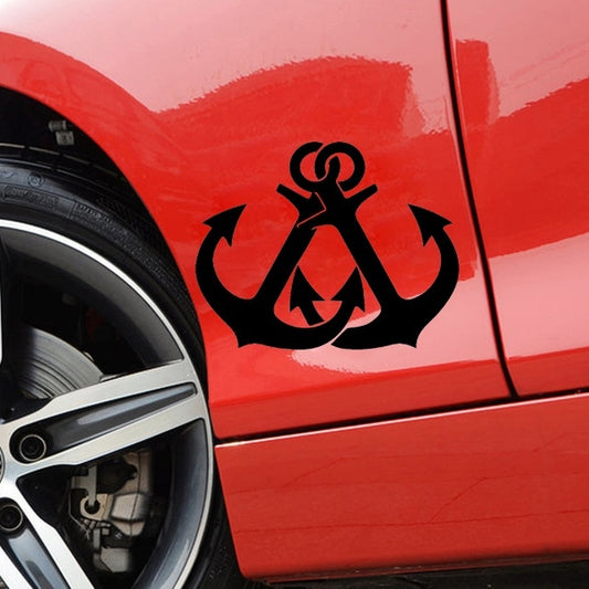 New Fashion 1PCS 12*15cm Pirate Flag Navy Anchor Pirate Adventure Vinyl PVC Car Sticker Decal