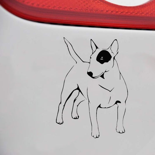 2018 NEW 1PCS 14.2*20CM British Bull Terrier Dog Vinyl Decal Car Stickers Car Styling Truck Decoration