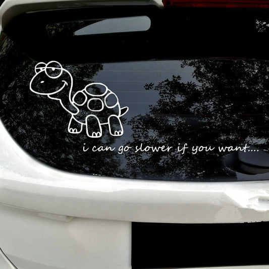 New Brand 1PCS 10" Wide  Tortoise Vinyl Sticker Decal Funny Sticker Cute Car Styling Car Stickers Black White
