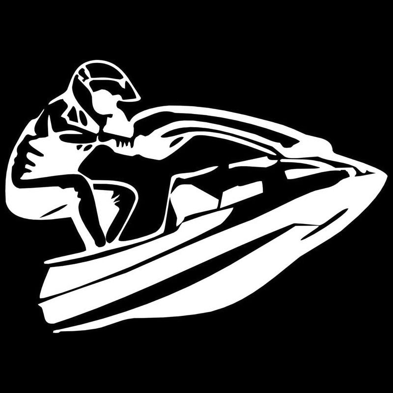 New Hot 1PCS 15.5cm*11.1cm Jet Ski Boat Car-Styling Decoration Vinyl Car Stickers Decals