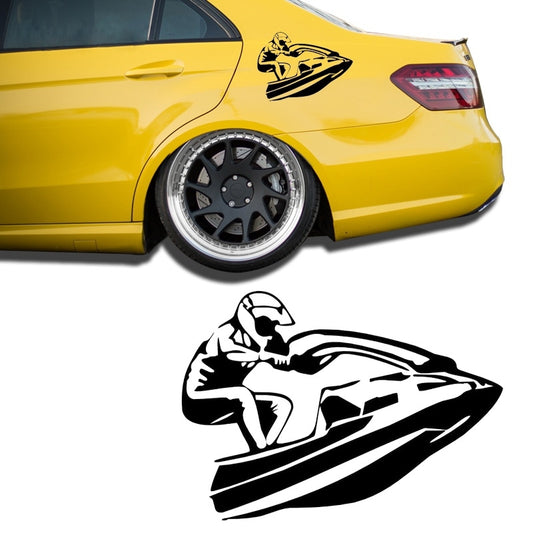 New Hot 1PCS 15.5cm*11.1cm Jet Ski Boat Car-Styling Decoration Vinyl Car Stickers Decals