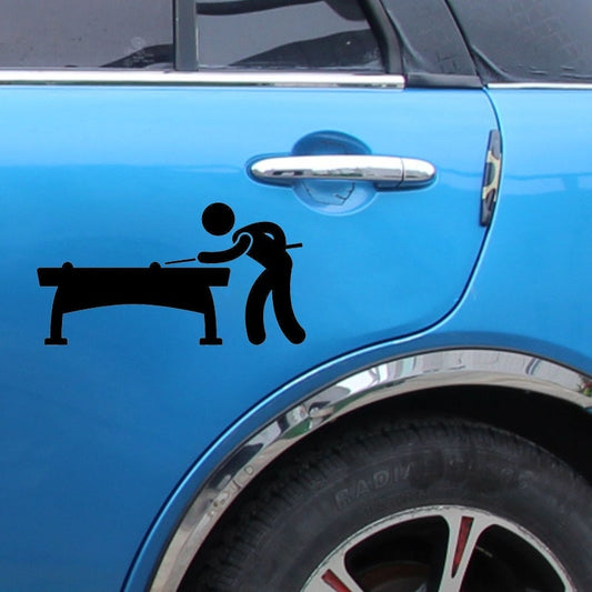 2018 NEW 1PCS 14cm*7.5cm Personality Billiards Sports  Car Sticker Decal Vinyl Black