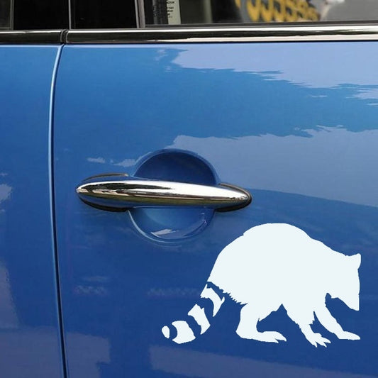 High-quality 1PCS 12.5*20CM Raccoon Bear Vinyl Car Sticker Decal Funny Cute Animal Body Decoration Accessories