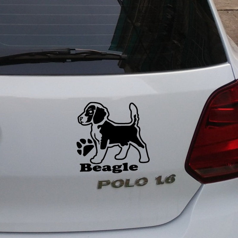 1PCS 17*17CM Car Styling Type Car Stickers Motorcycle Stickers Decals Beagle Waterproof Bumper Car Sticker