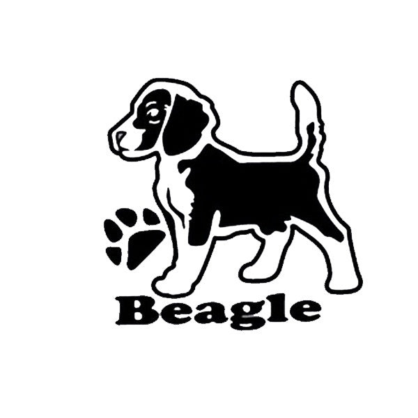 1PCS 17*17CM Car Styling Type Car Stickers Motorcycle Stickers Decals Beagle Waterproof Bumper Car Sticker
