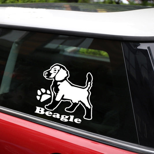 1PCS 17*17CM Car Styling Type Car Stickers Motorcycle Stickers Decals Beagle Waterproof Bumper Car Sticker