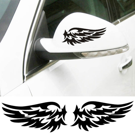 Hot 1Pair 8*16cm Angel Wings Lovely Vinyl PVC Waterproof Removable Car Sticker Car Rearview Mirror Sticker Decal
