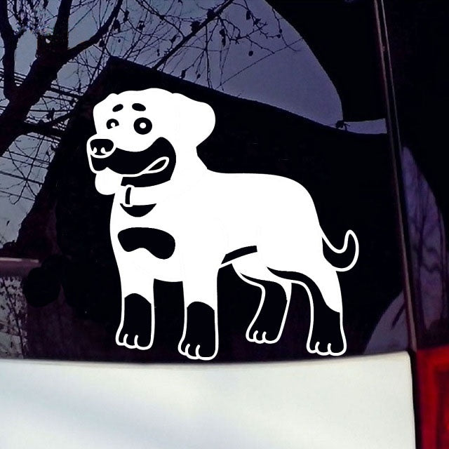 High-quality 1PCS 18*18CM Rottweiler Doberman Dog Stickers Waterproof Vinyl Decal Car Styling Motorcycle Decoration
