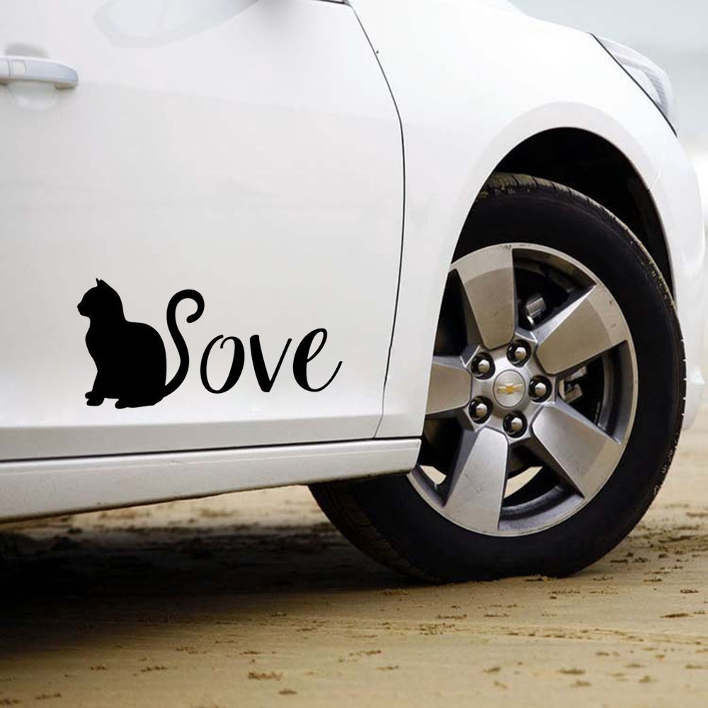 1PCS 20CM*9.67CM Cat Decal Love Cats Sticker Cat Car Decal Vinyl Decal