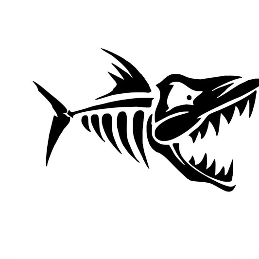 1PCS 15.3*9.5cm Fish Bones Car Stickers for Motorcycles Car Decor Waterproof Vinyl Decal Go Fishing Outdoor Car Sticker