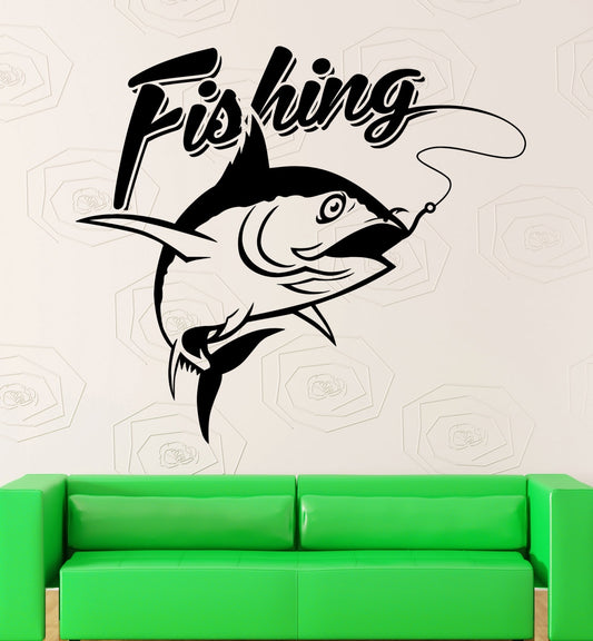 New Fashion Wall Decal Fishing Fisherman Fish Hobbies Vinyl Stickers Art Mural